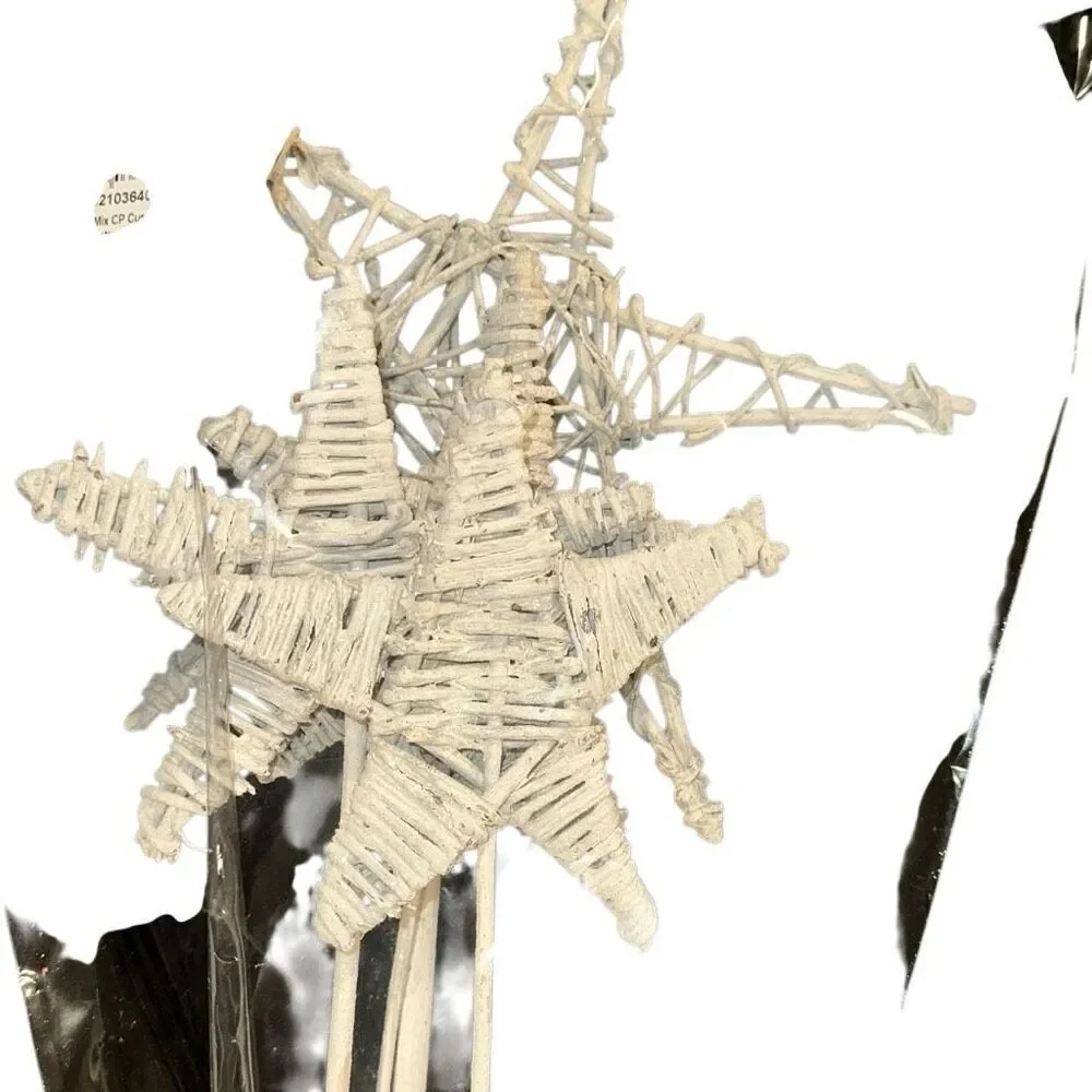 *NEW* LATA star mix wooden star craft/decorations 6 White 3 red